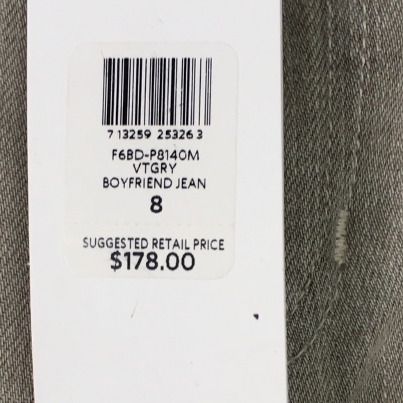 Eileen Fisher Organic Gray Boyfriend Jeans 8 - Picture 8 of 8